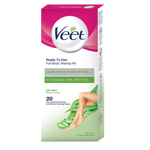 Veet Hair Removal Waxing Strips Kit Dry Skin