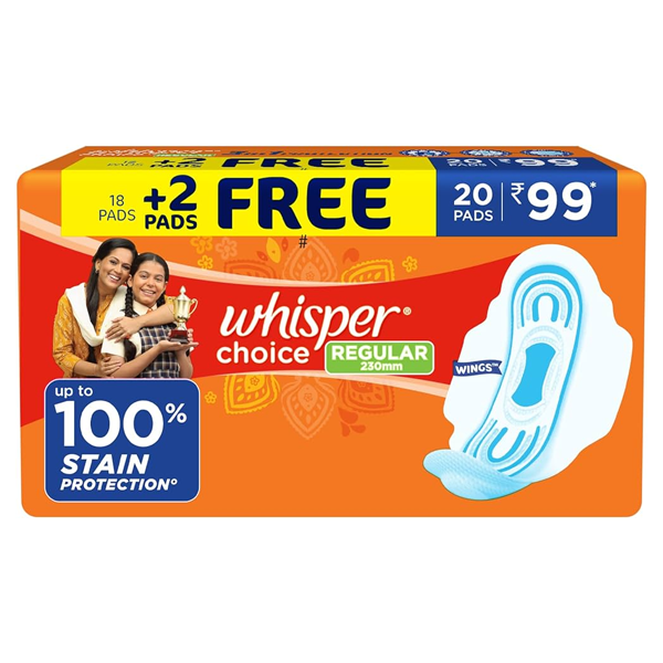 Whisper Choice Sanitary Napkins Ultra XL