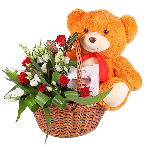 Teddy flower tokri