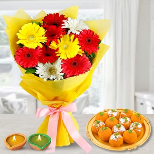 gerbera flower with Ladu1 kg