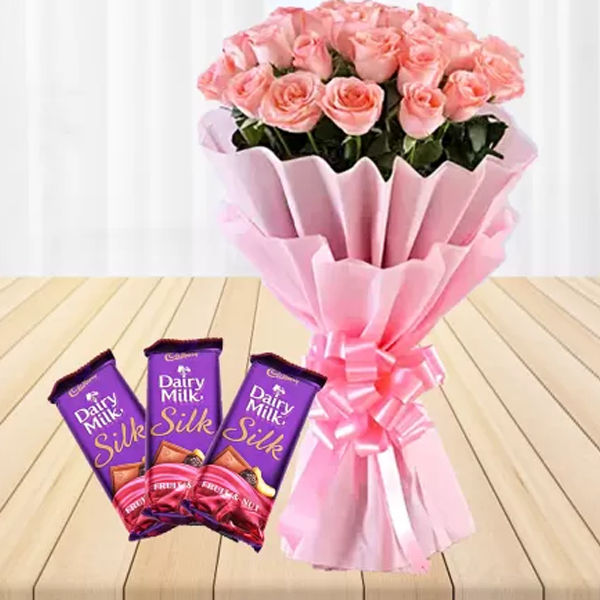 Rose with 3 Choco